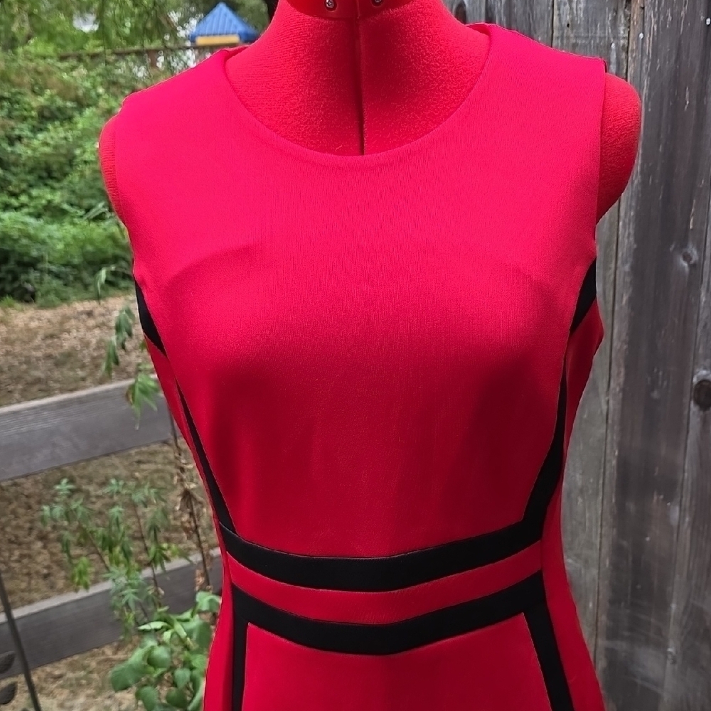 Calvin Klein Pink Sheath Mini Dress Mock Neck Sleeveless - Picture 6 of 6